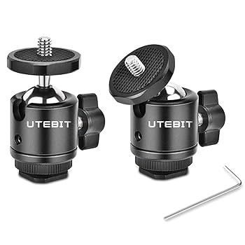 Amazon | UTEBIT 自由雲台 2個入り ボールベッド雲台 1/4ネジ